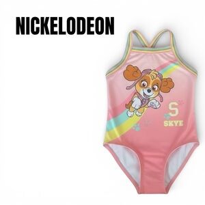 Paw Patrol Pink One Piece with Colorful Straps Size 5T